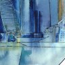 Тарелка декоративная форма Эллипс рисунок Москва-Сити ИФЗ