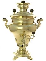 Самовар на дровах 4 л желтый груша фабрика Зубова, арт. 433746