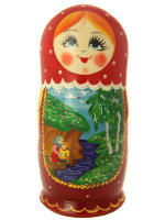 Матрешка Традиционная "Гуси-Лебеди", 5 штук, арт. 5710