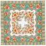 Платок павлопосадский из шерсти "Аленушка" с осыпкой (оверлоком) 1347-3, 89х89 см