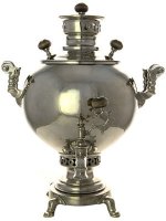 Дровяной самовар 5 л никелированный шар фабрика Петровых, арт. 433734