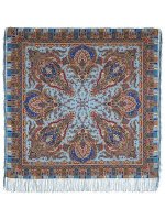 Павлопосадский платок из шерсти "Мечта хрустальная" 1683-63, 125х125 см