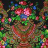 Шерстяной Павлопосадский платок "Душевный разговор" 125*125 см арт. 1113-18