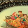 Поднос "Зимняя тройка" в подарочном футляре