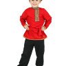 Детская косоворотка хлопковая красная 1-6 лет