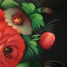 Поднос "Букет пионов" с фигурным краем арт. 2094