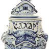 Банка для сахара "Деревенька" Гжель