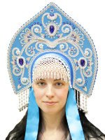 Кокошник "Купола" голубой