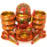 Набор для супа "Клубника на красном фоне" 22 предмета
