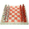 Шахматы деревянные с росписью Дымковская игрушка, Орловские
