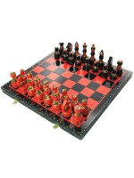 Шахматы деревянные с росписью Хохлома, Орловские