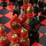 Шахматы деревянные с росписью Хохлома, Орловские