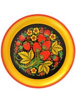 Тарелка-панно "Клубника" Хохлома 150Х15