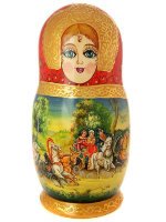 Матрешка "Тройки лошадей" арт. 157э