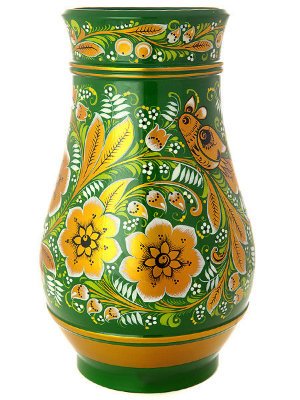 Ваза "Кудрина на зеленом фоне", 290х180 арт. 04160290180