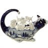 Чайник заварочный "Коты" Гжель