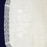 Салфетка овальная белая с белым кружевом  95х50 арт. 0с-824