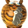 Набор матрешек "Кот коричневый" круглый Животные